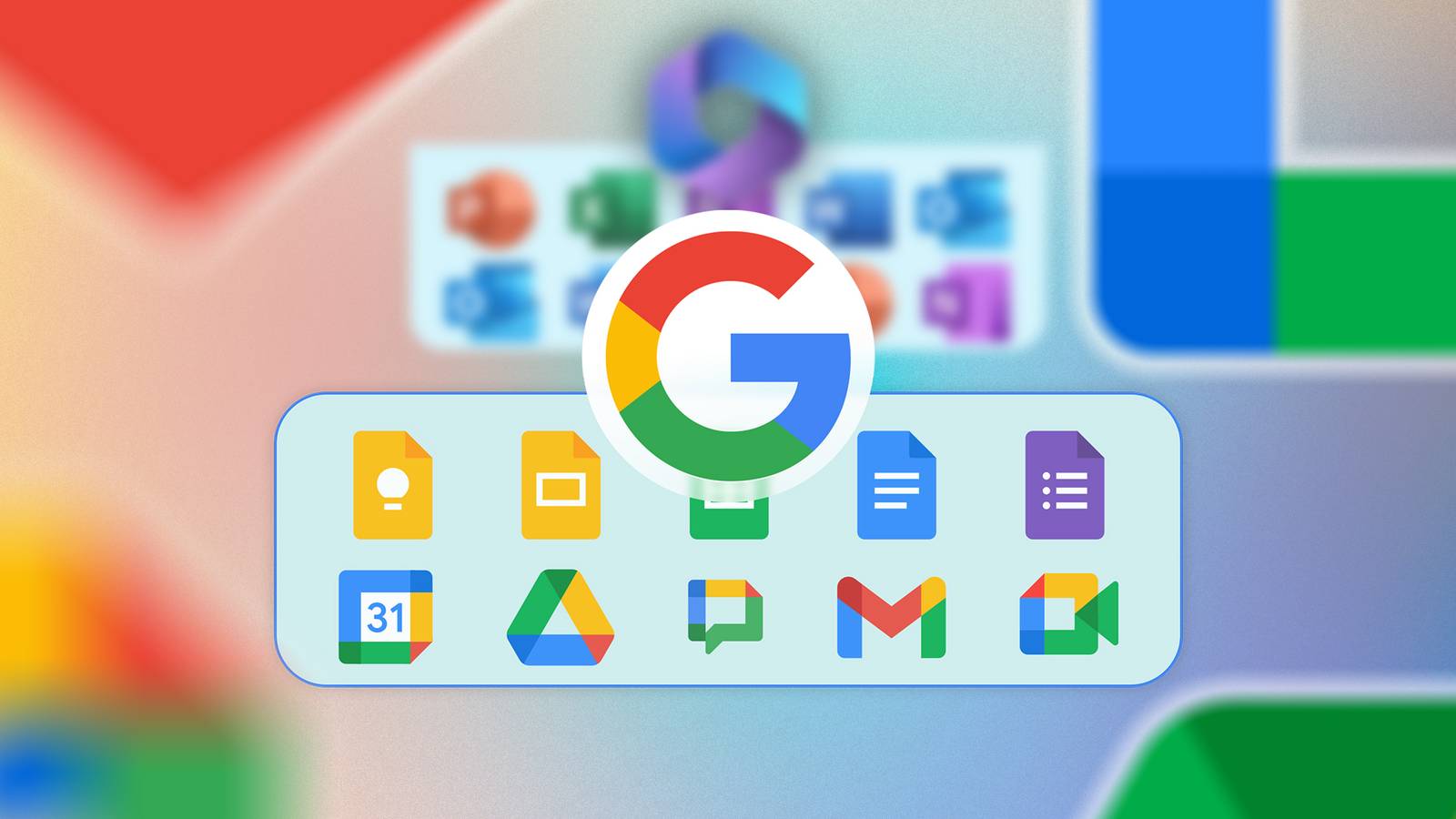 google-logo-with-the-logos-of-some-google-workspace-apps-below-and-some-microsoft-365-apps-blurred-in-the-background-1